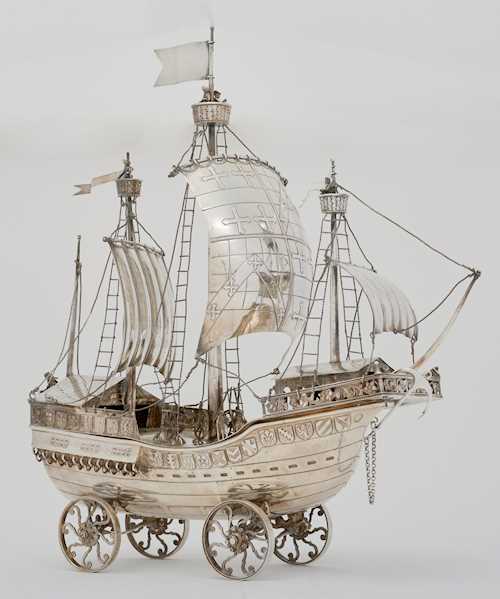 LARGE SILVER SHIP