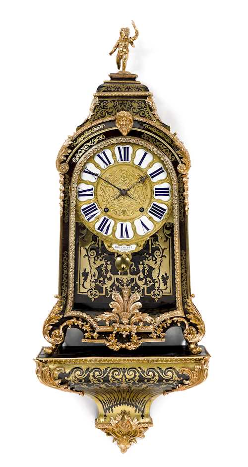 BOULLE PENDULE ON PLINTH