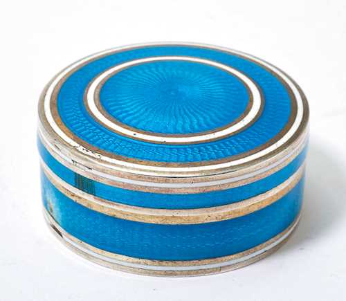 ROUND ENAMEL PILLBOX