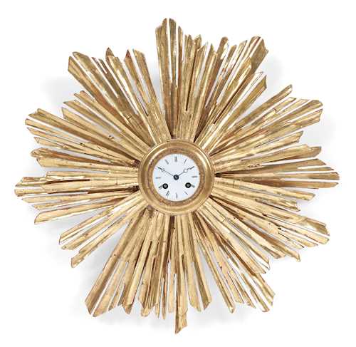 SUN-SHAPED WALL-MOUNTED CLOCK