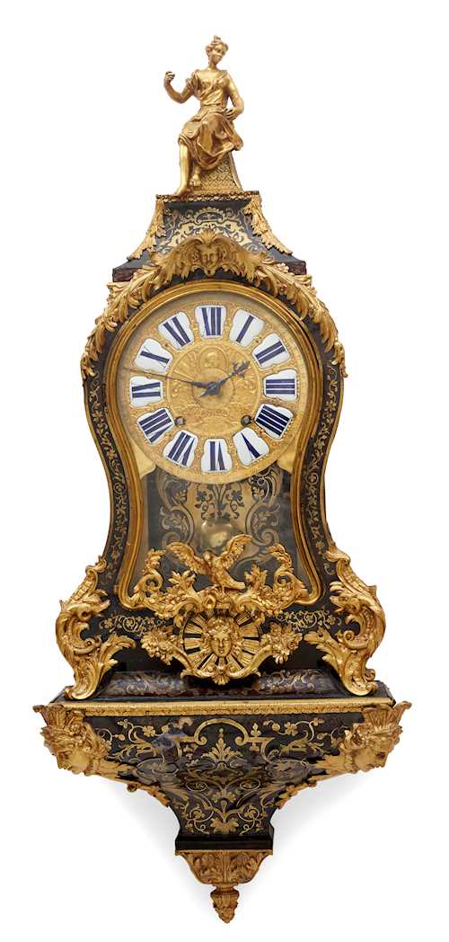 BOULLE CLOCK ON PLINTH