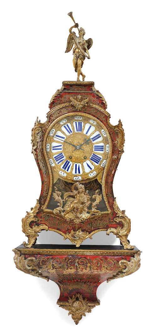 BOULLE CLOCK ON PLINTH