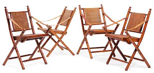 SET OF FOUR FOLDING CHAIRS
