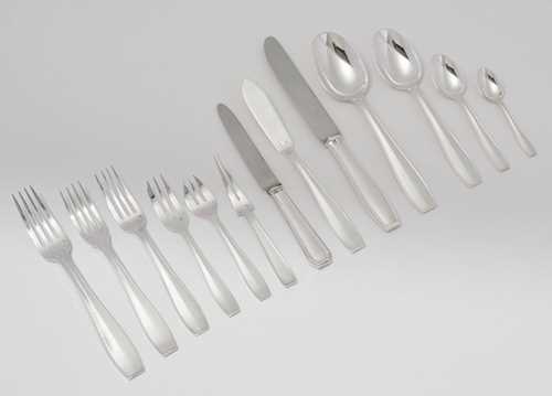 CUTLERY SET FOR 12 PERSONS IN A WOODEN CASE