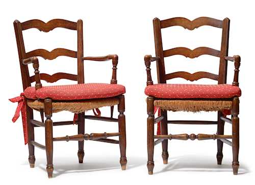 A PAIR OF CHILDREN'S ARMCHAIRS