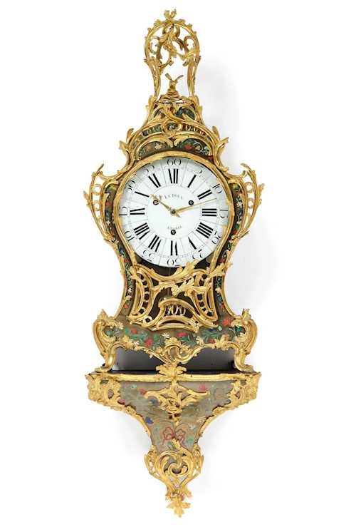 CONTRE BOULLE CLOCK ON PLINTH