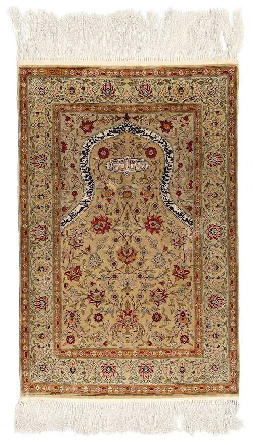 HEREKE SILK PRAYER-RUG