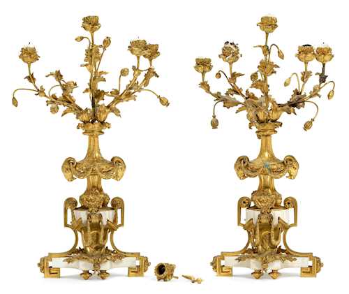 A PAIR OF CANDELABRAS