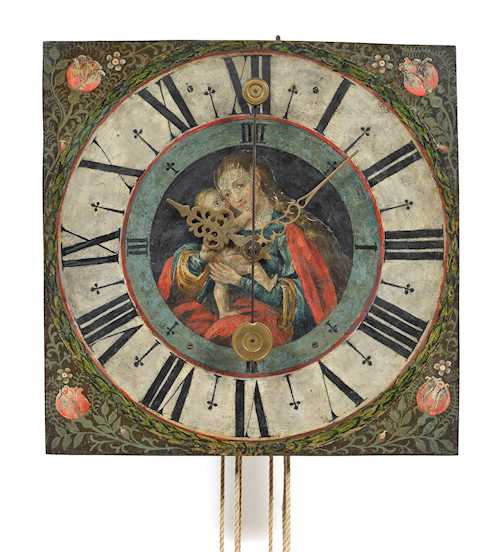 IRON CLOCK WITH FRONT PENDULUM