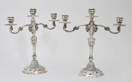 A PAIR OF CANDELABRAS
