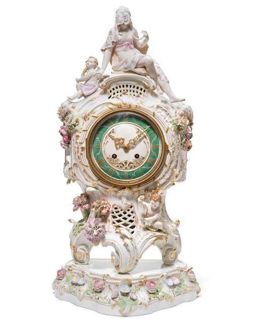 PROVENANCE PRIVATE COLLECTION LAKE GENEVA
PORCELAIN PENDULUM CLOCK WITH “AETERNITAS”