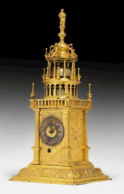 TURRET CLOCK WITH SMALL BACK PENDULUM