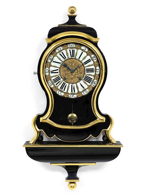 PENDULUM CLOCK ON PLINTH