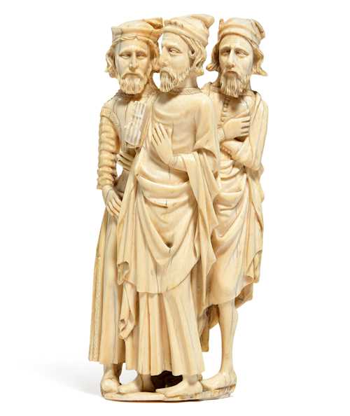 IVORY IN RELIEF DEPICTING THE THREE PROPHETS