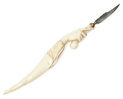 IVORY LETTER OPENER IN THE SHAPE OF A HAND