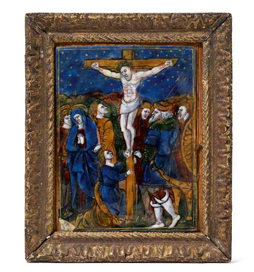 ENAMEL PLAQUE DEPICTING THE CRUCIFIXION