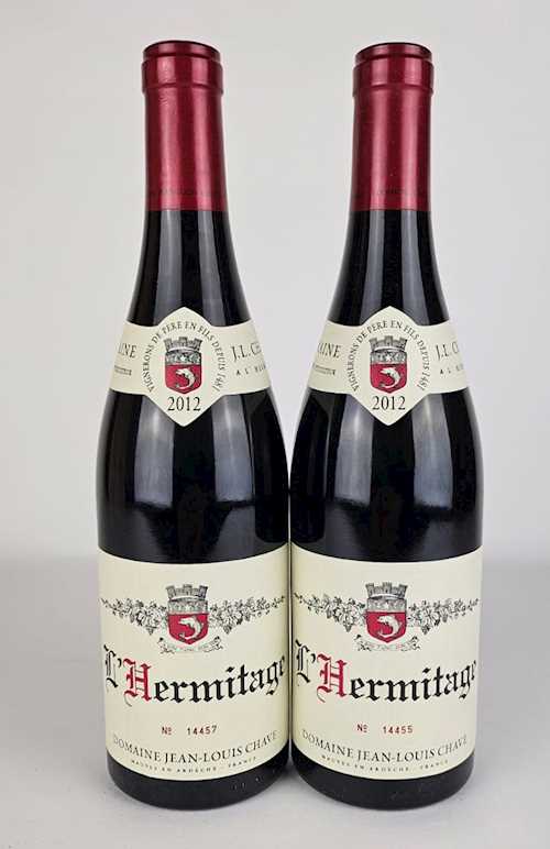 2 bts Hermitage Jean-Louis Chave Rouge 0.75 L 2012