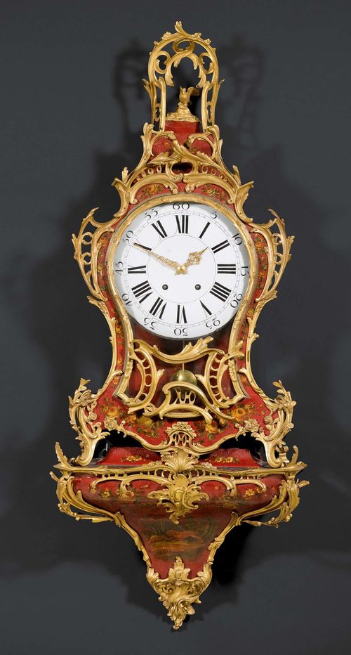 PAINTED CLOCK ON PLINTH