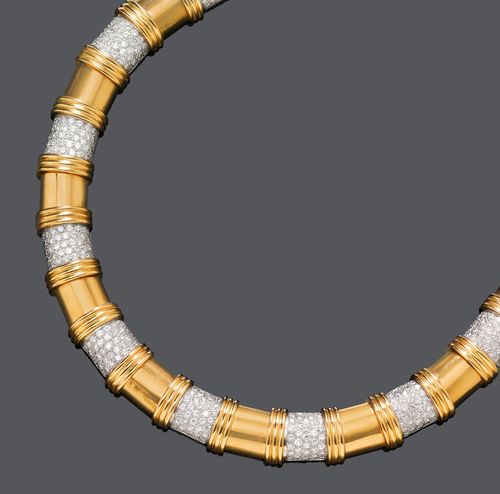 GOLD AND DIAMOND NECKLACE,  BY GÜBELIN.