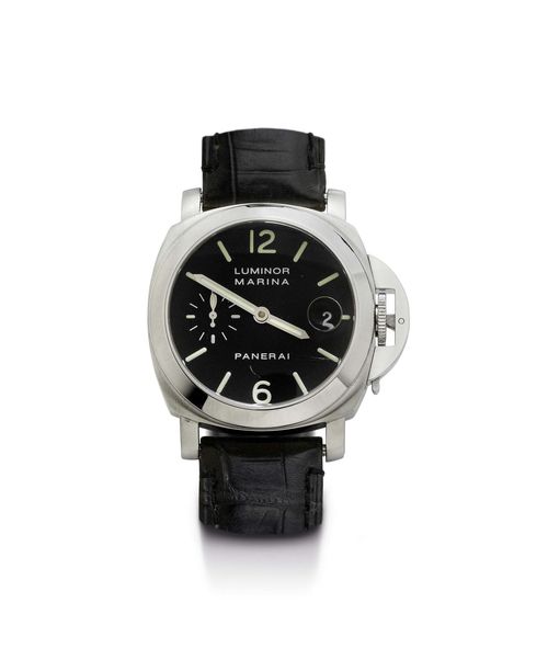 GENTLEMAN S WRISTWATCH AUTOMATIC PANERAI LUMINOR MARINA. Steel