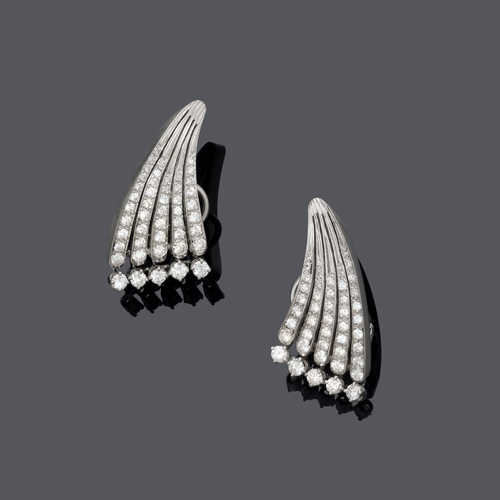 DIAMOND EARCLIPS, BY BINDER.