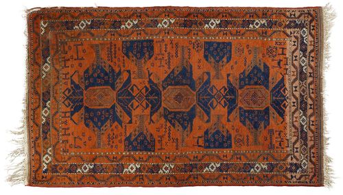 BELOUCH CARPET, antique.Traces of wear, 105x180 cm.