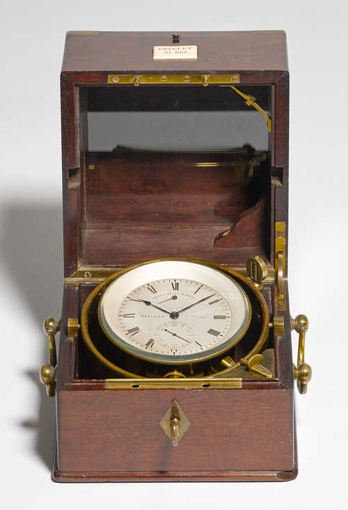 Very rare Breguet Marine Chronometer 1863. Mahogany brass