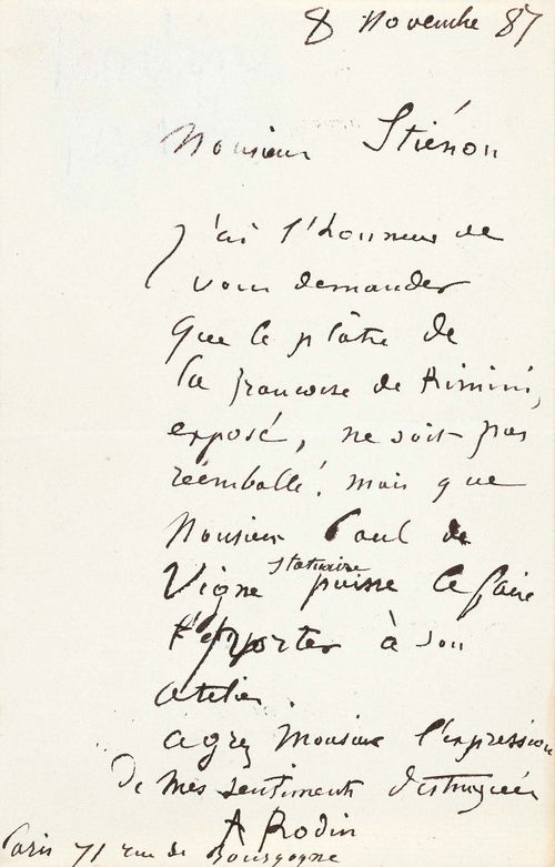 Rodin, Auguste, Bildhauer (1840-1917).