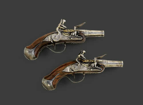 PAIR OF FLINTLOCK PISTOLS,