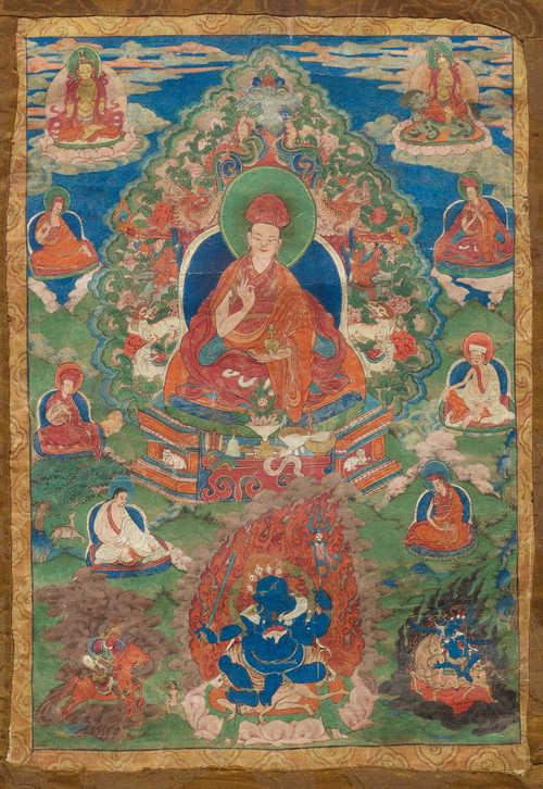 A THANKA OF A DRUGPA KAGYU MASTER.