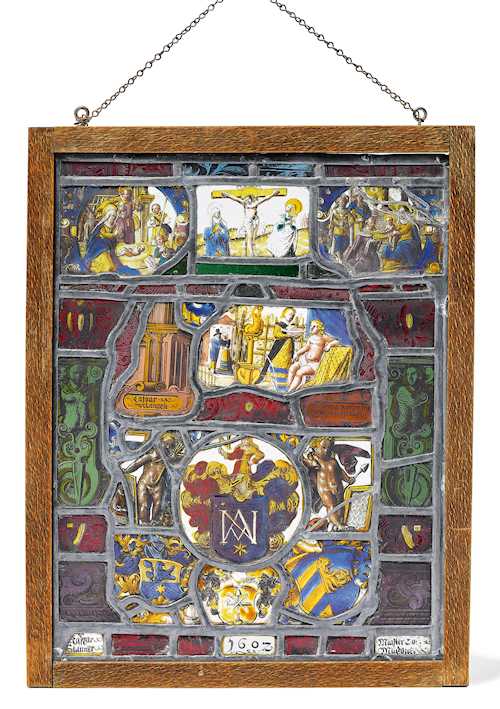 ALLIANCE ARMORIAL PANEL OF KASPAR MANGELT ANDSUSANNA ROTHIN SEIN ELICHE HAUSFROUW