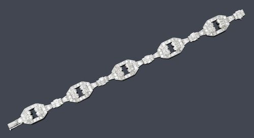 DIAMANT-BRACELET, Frankreich, um 1925.