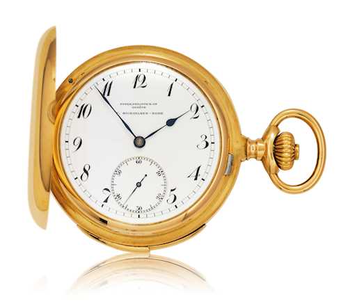 Patek Philippe, rare pocket watch with minute repeater and double signature, ca. 1905.