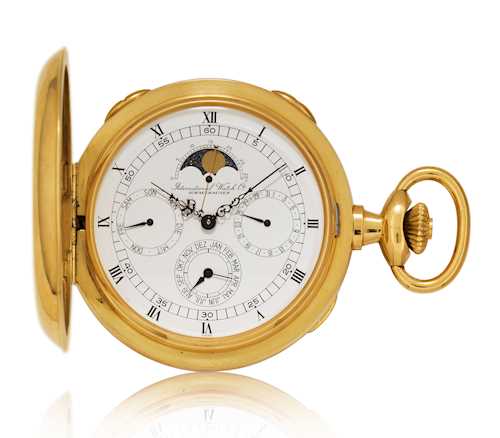 IWC, limited edition pocket watch with calendar and moon phase, 1979.