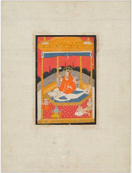 MINIATURE PAINTING OF LALITA TRIPURA SUNDARI.