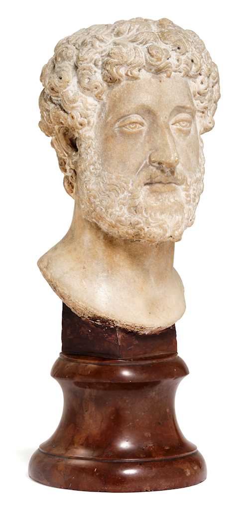 MARMORKOPF WOHL DES RÖMISCHEN KAISERS ANTONINUS PIUS