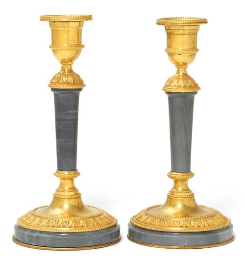 A PAIR OF CANDLESTICKS