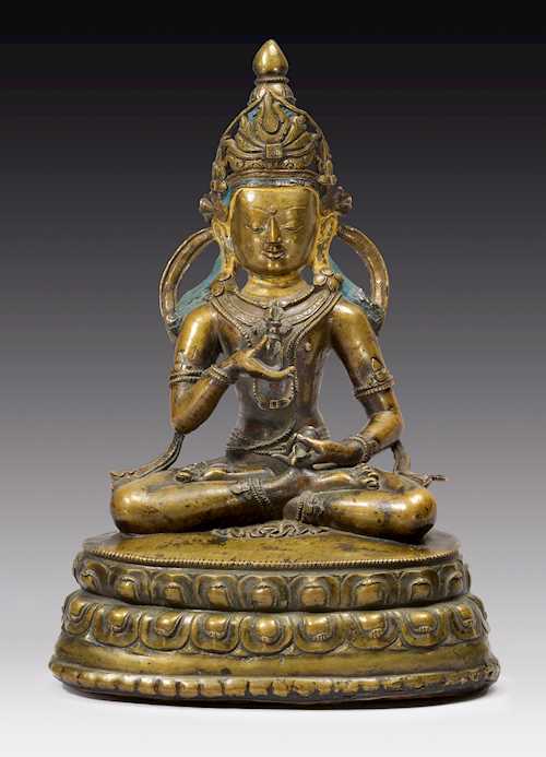 A BRONZE FIGURE OF VAJRASATTVA.