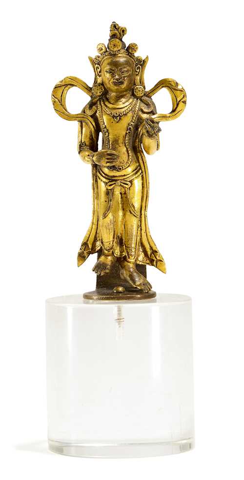 A SMALL FIGURE OF AN APSARA.