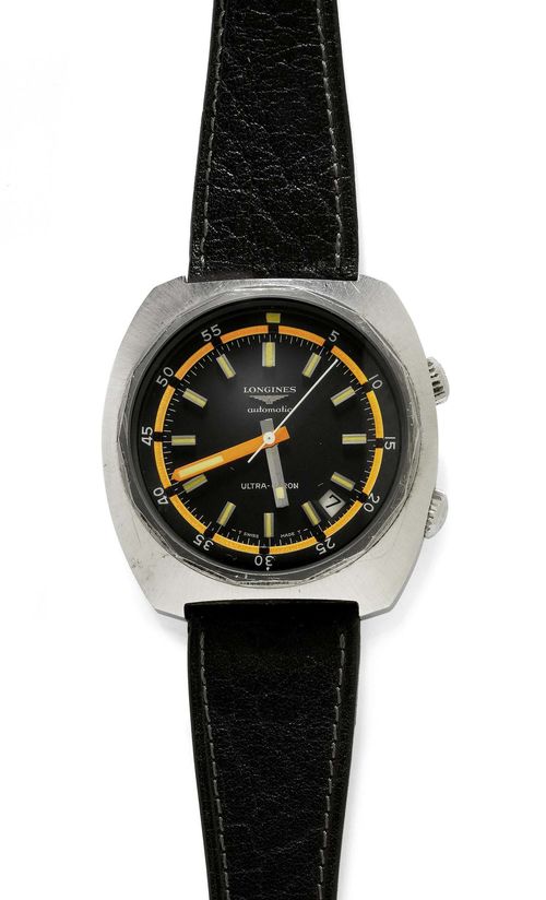 DIVER S WATCH AUTOMATIC LONGINES ULTRA CHRON 1980s. Steel. Ref