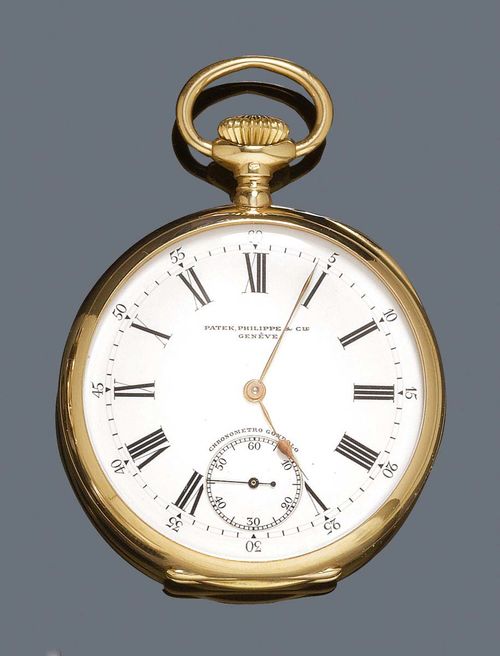 POCKET WATCH PATEK PHILIPPE GONDOLO ca. 1900. Yellow gold 750