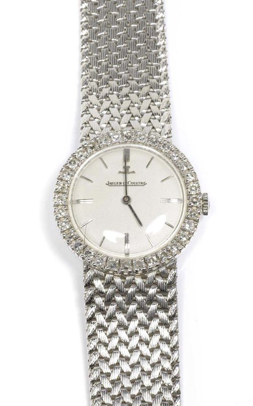 DIAMOND LADY S WRISTWATCH JAEGER LECOULTRE 1970s. White gold 750