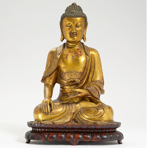 SITTING BUDDHA. China, late Ming Dynasty